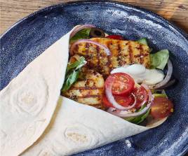 HALLOUMI WRAP WITH SALAD