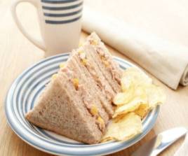 TUNA, MAYO SWEETCORN SANDWICHES 