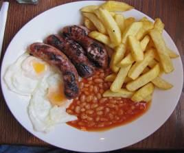 SAUSAGE CHIPS & BEANS